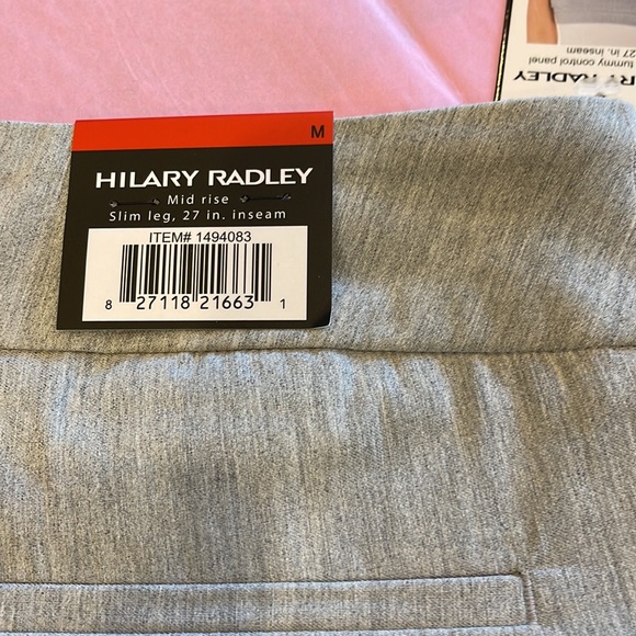 Hilary Radley mid rise gray pants. Stretch material, size M - Picture 3 of 5